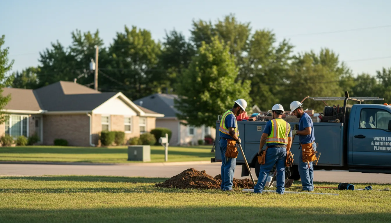 Residential water line and bathroom plumbing service in Miller, SD